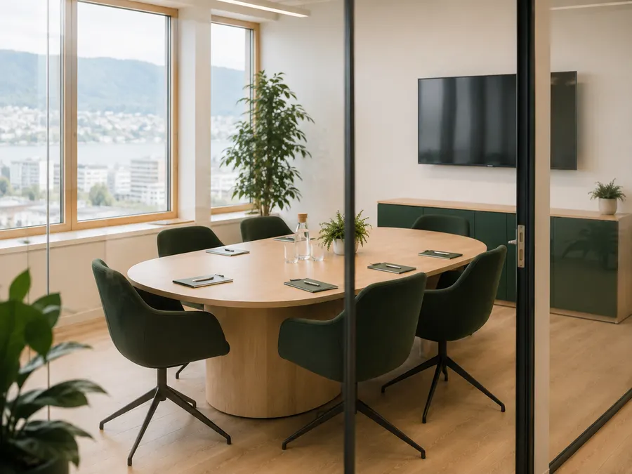 Salle de réunion de la fiduciaire Fidunea à Neuchâtel pour les entretiens clients